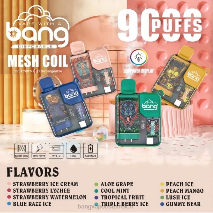 Bang Vape Box BC9000 vorgefüllt 16ml Einweg - Bang box vape flavors 200L6