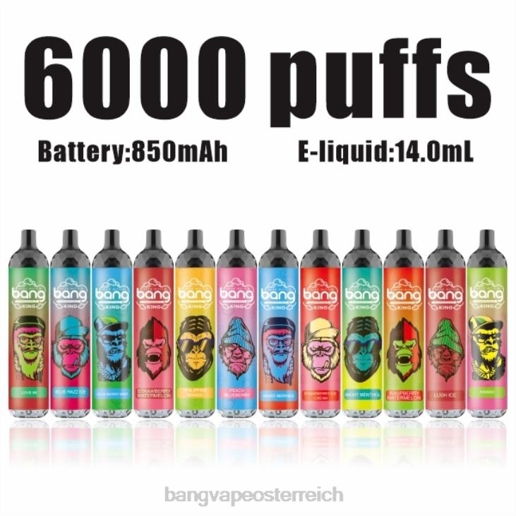 Bang Vape King 6000 Züge, 5 % NIC, wiederaufladbar, Typ C Einweg - Bang disposable vape flavors 200L8