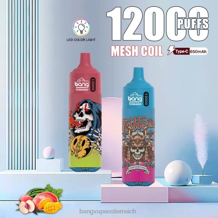 Bang Vape Tornado 12000 Züge mit LED und Mesh-Spule Einweg - Bang disposable vape review 200L4